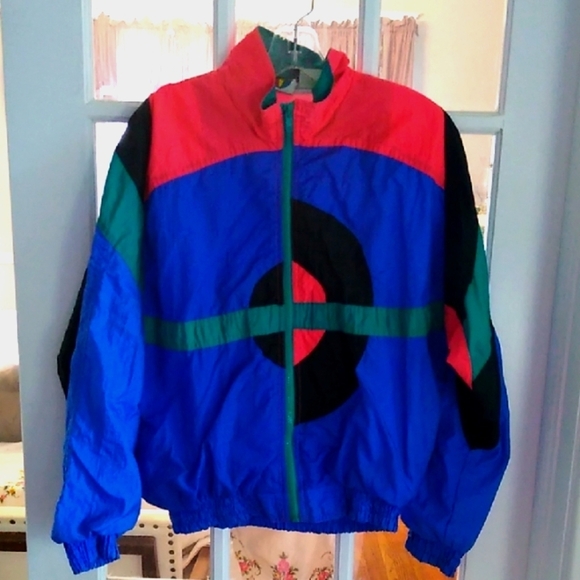 London Fog Jackets & Blazers - Vintage 1980's London Fog Blue Color Block Wind Breaker